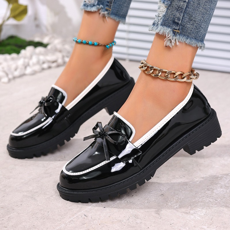 Bow_note wetlook brogues